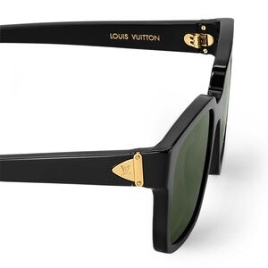 Louis Vuitton Black Sunglasses with Gold Details